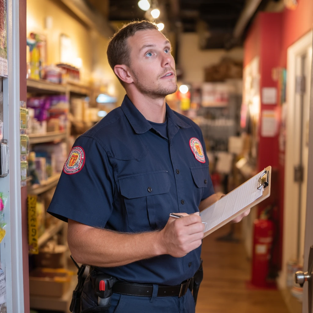 pointe coupee fire protection district 4 inspector at work